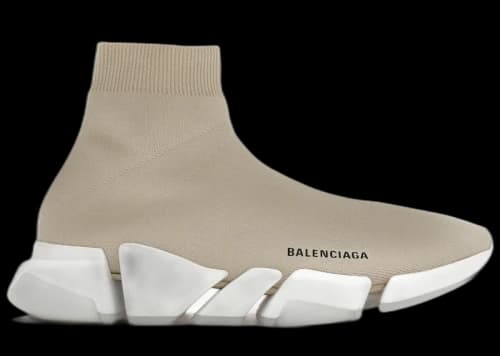 Balenciaga Speed 2.0 Recycled Sole Transparent Sole Beige