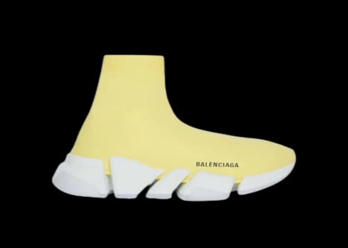 Balenciaga Speed 2.0 Recycled Knit Transparent Sole Yellow (Women's)