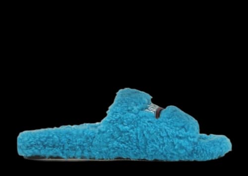 Balenciaga Furry Slide Blue (Women's)