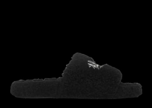 Balenciaga Paris Furry Slide Black (Women's)