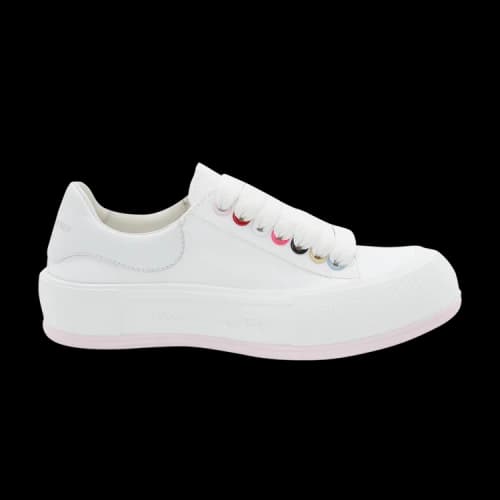 Alexander McQueen Deck Lace Plimsoll 'White Multi' (Women's)