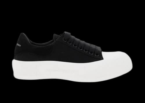 Alexander McQueen Deck Skate Plimsoll Lace-Up Black (Women's)