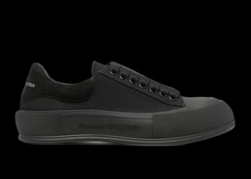 Alexander McQueen Deck Skate Plimsoll Lace-Up Triple Black