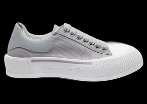 Alexander McQueen Deck Skate Plimsoll Lace-Up Lilac Grey