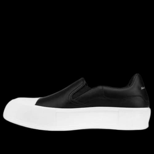 Alexander McQueen Deck Skate Plimsoll 'Black White'