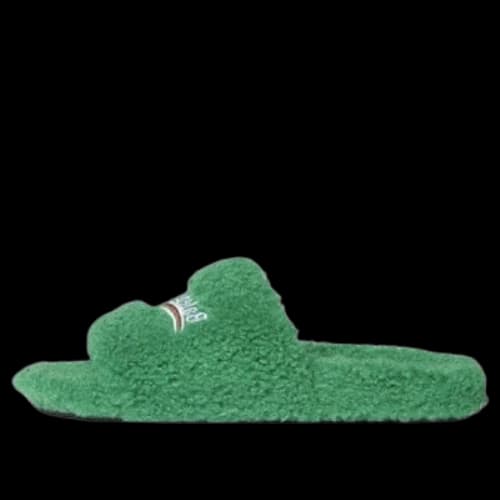 Balenciaga Furry Slides 'Green'