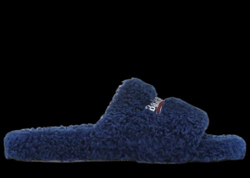 Balenciaga Furry Slide Blue