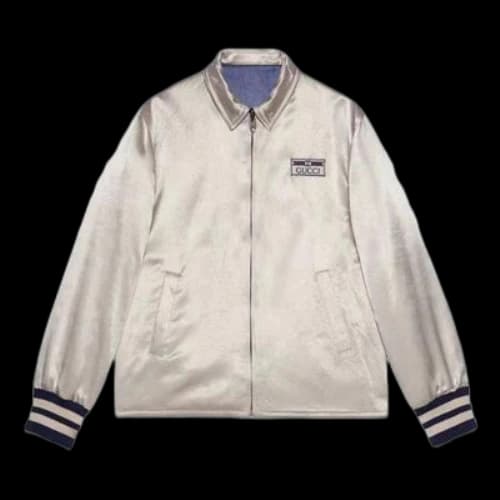 Gucci Shirt Acetate Reversible Blouson Jacket 'Blue'