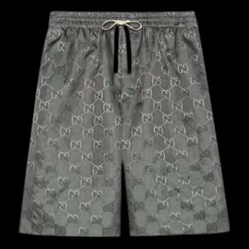 Gucci FW21 Off The Grid Series Logo Printed Nylon Shorts 'Grey'