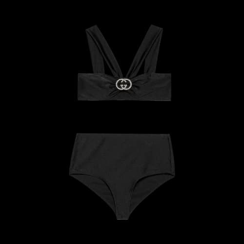 Gucci Jersey Bikini With Interlocking G 'Black'