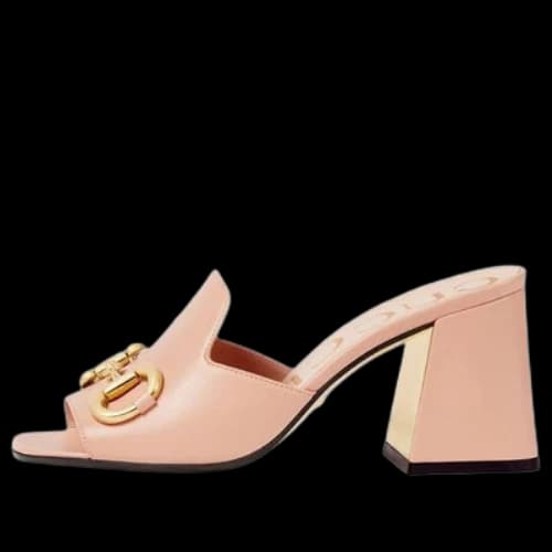 Gucci slide sanda 75mml with Horsebit 'Pink Leather' (Women's)