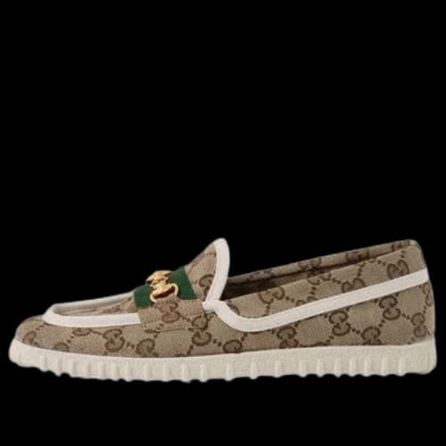 Gucci Driver With Horsebit Web 'Beige' (Women's)
