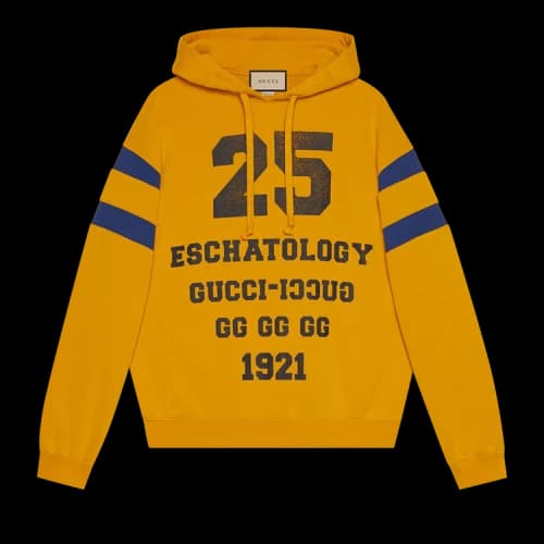 Gucci FW21 Alphabet Printing Pattern Long Sleeves Autumn Orange
