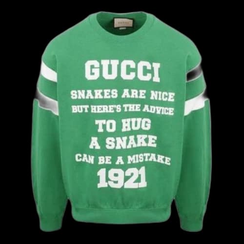 Gucci 'To Hug A Snake' Cotton Sweatshirt 'Green'