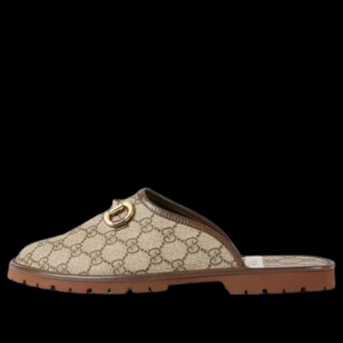 Gucci GG Slipper Beige Canvas 'Brown Beige'
