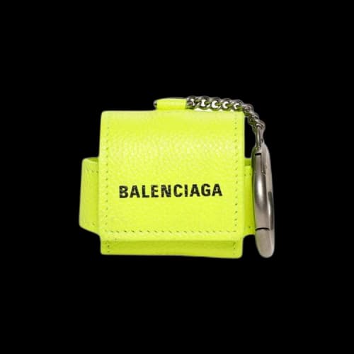 Balenciaga Cash Airpod Pro Holder 'Fluo Yellow/Black'