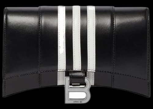 Balenciaga x adidas Hourglass Wallet With Chain Black