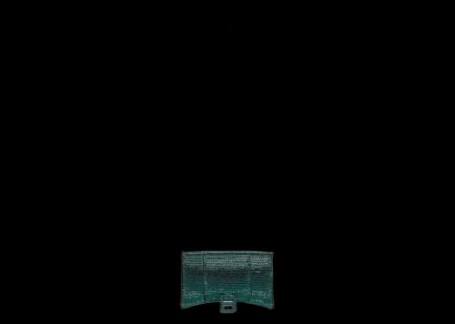 Balenciaga Hourglass Hangbag With Rhinestones Green