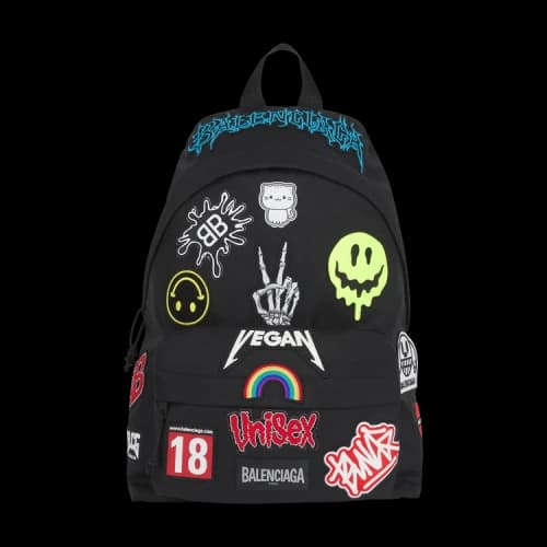 Balenciaga Explorer Backpack With Gamer Patches 'Black'