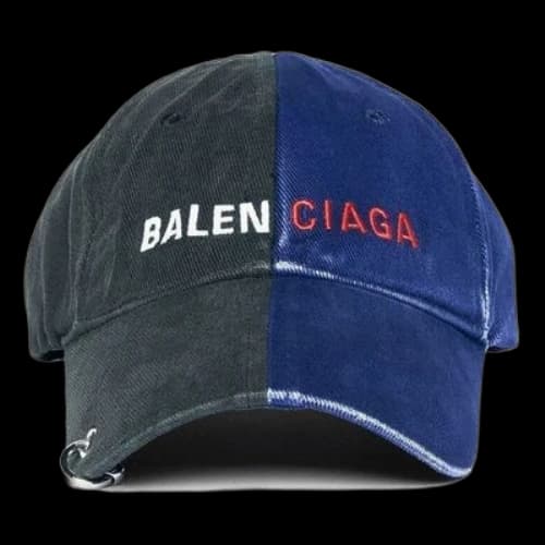 Balenciaga 50/50 Baseball Cap 'Black Blue'