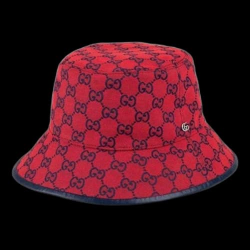 Gucci GG Monogram Multicolor Reversible Bucket Hat 'Red Blue'