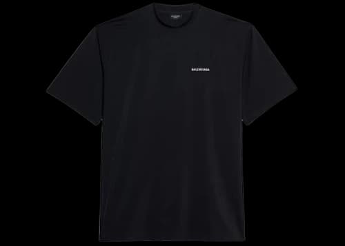 Balenciaga Lycra Large Fit Swim T-shirt Black