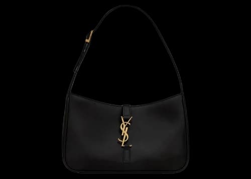 Saint Laurent Le 5 A 7 Hobo Bag In Smooth Leather Noir