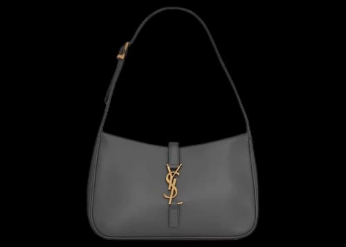 Saint Laurent Le 5 A 7 Hobo Bag In Smooth Leather Storm