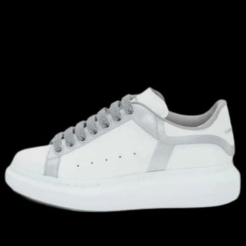 Alexander McQueen Oversized Sneakers 'White Silver' (Women's)
