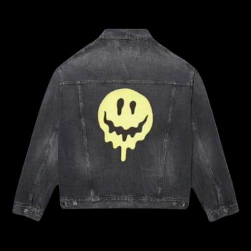 Balenciaga SS21 Drip Peace Large Fit Denim Jacket 'Black'