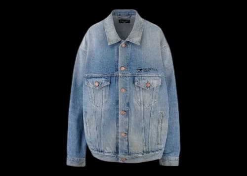 Balenciaga Paris Oversize Denim Jacket Indigo