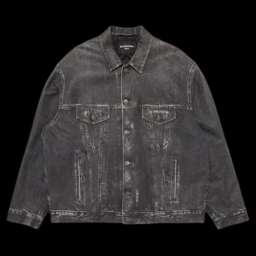 Balenciaga Trompe L'oeil Trucker Jacket 'Streaky Black'