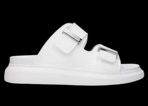 Alexander McQueen Hybrid Buckled Rubber Sandals White (Women's)