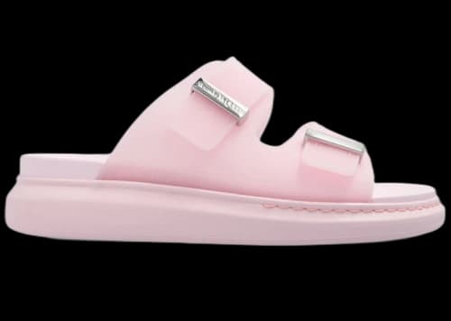 Alexander McQueen Hybrid Buckled Rubber Sandals Pink (Women's)