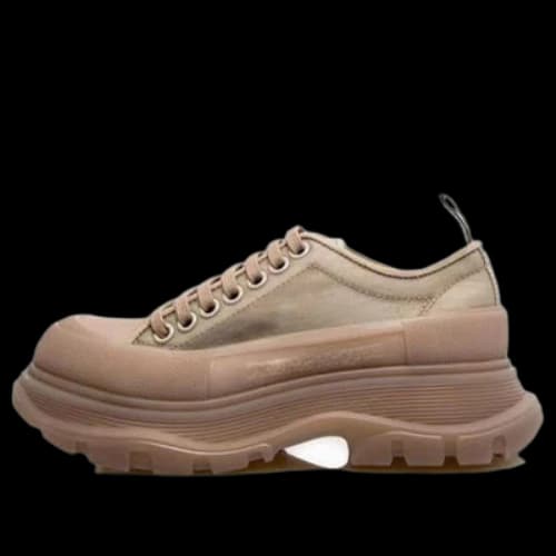 Alexander McQueen Tread Slick Lace Up Polyamide Sneakers 'Tan' (Women's)