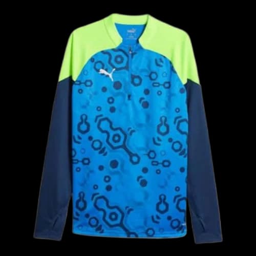 PUMA IndividualCUP Football Quarter-zip Top 'Blue Green'