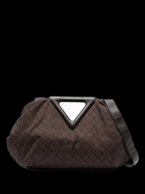 Bottega Veneta Point Triangle Handle Two Way Handbag Fondant