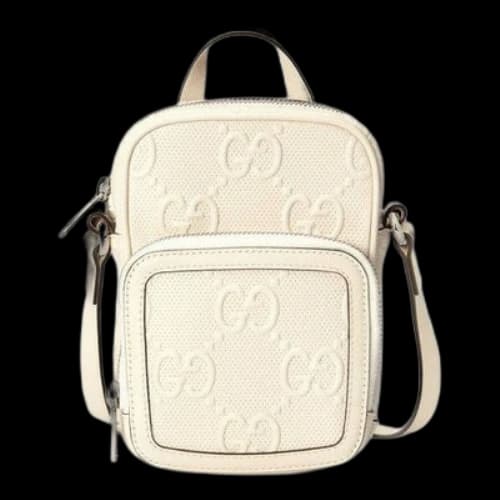 Gucci Logo PatternPrint SingleShoulderBag White (Women's)