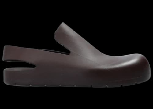 Bottega Veneta Rubber Slingback Puddle Shoes Brown