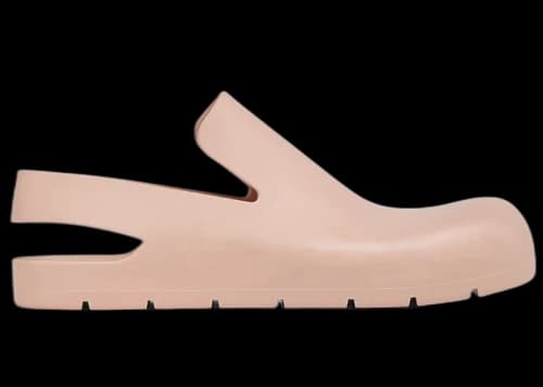 Bottega Veneta Rubber Slingback Puddle Shoe Peach Pink