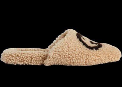 Gucci Interlocking G Slippers Beige Sherling