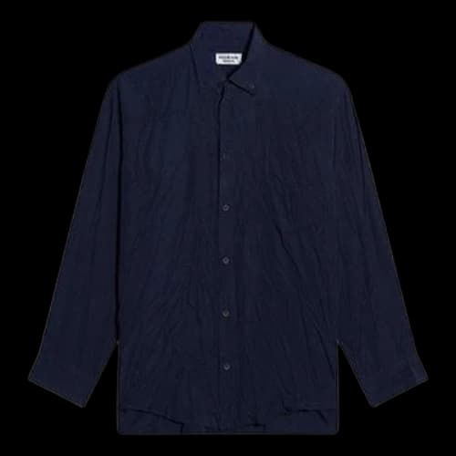 Balenciaga Long Sleeve Large Fit Shirt 'Blue' (Women's)