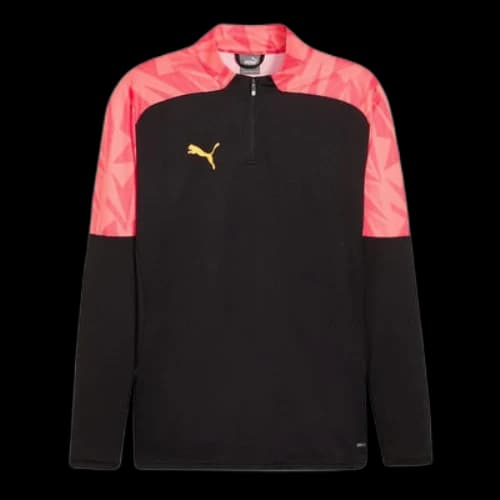 PUMA indFINAL Forever Faster Quarter-Zip Football Top 'Black Sunset Glow'