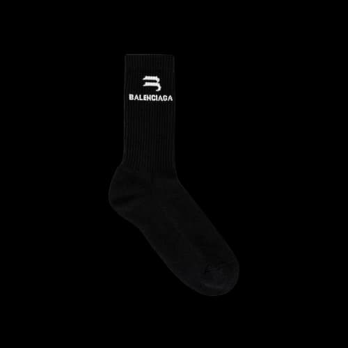 Balenciaga Sporty B Tennis Socks 'Black/White'