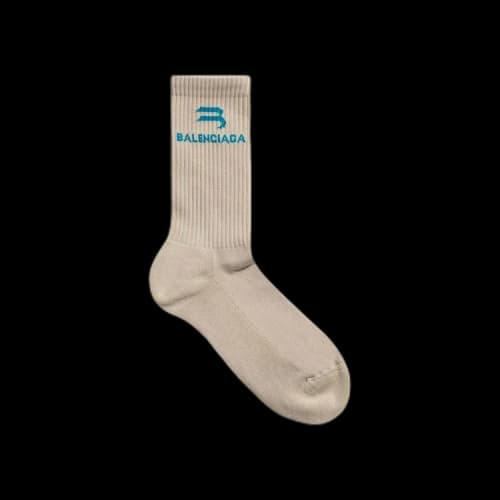 Balenciaga Sporty B Tennis Socks 'Beige/Blue'