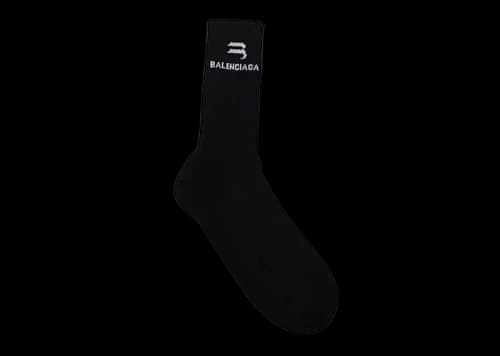 Balenciaga Sporty B Logo Socks Black/White