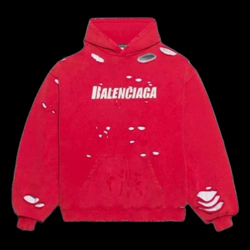 Balenciaga SS21 'S OTHER MATERIALS SWEATSHIRT Red