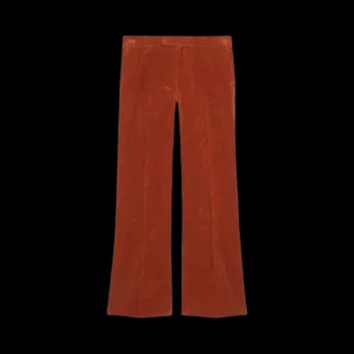 Gucci Velvet Flared-Leg Pants Red