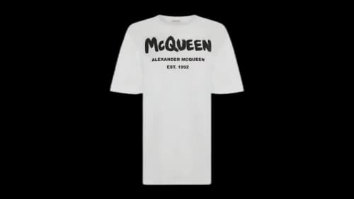 Alexander McQueen Graffiti T-shirt White