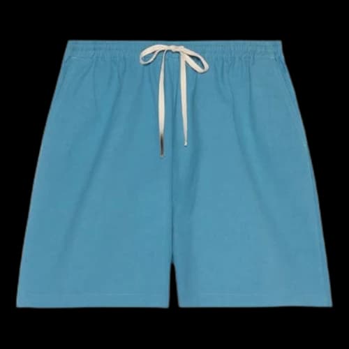 Gucci SS21 Animal Canvas Blue Green Shorts